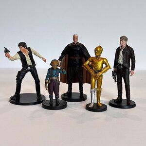 Star Wars Miniature Figures Set Of 5 Collectibles Han Solo Maz Kanata Count Dook